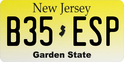 NJ license plate B35ESP