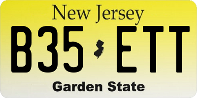 NJ license plate B35ETT