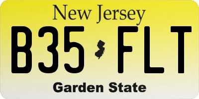 NJ license plate B35FLT