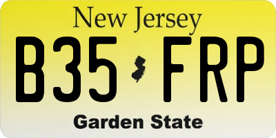 NJ license plate B35FRP