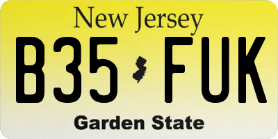 NJ license plate B35FUK