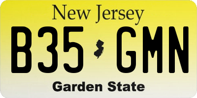 NJ license plate B35GMN