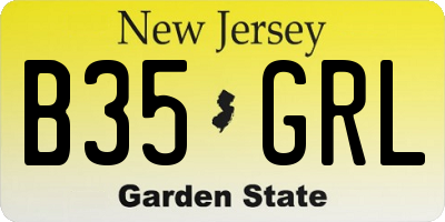 NJ license plate B35GRL