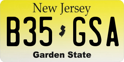 NJ license plate B35GSA