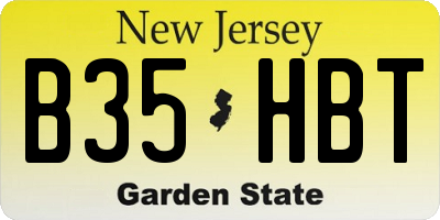 NJ license plate B35HBT