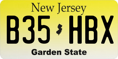 NJ license plate B35HBX