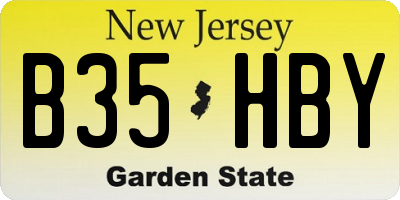 NJ license plate B35HBY