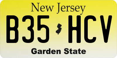 NJ license plate B35HCV