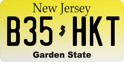 NJ license plate B35HKT