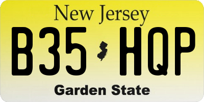 NJ license plate B35HQP
