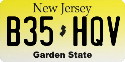 NJ license plate B35HQV