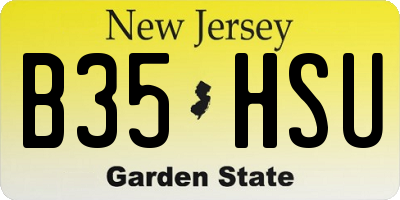 NJ license plate B35HSU