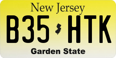 NJ license plate B35HTK