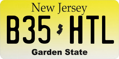 NJ license plate B35HTL