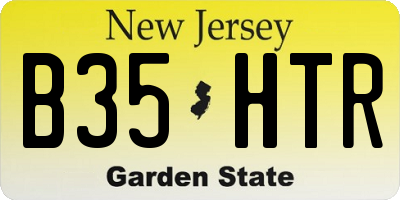 NJ license plate B35HTR