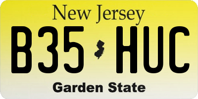 NJ license plate B35HUC