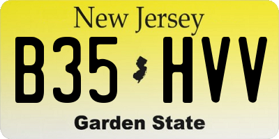 NJ license plate B35HVV