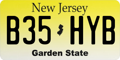 NJ license plate B35HYB