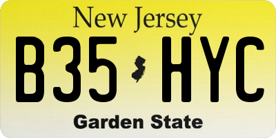 NJ license plate B35HYC
