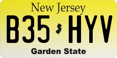 NJ license plate B35HYV