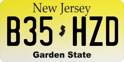 NJ license plate B35HZD