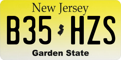 NJ license plate B35HZS