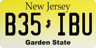 NJ license plate B35IBU