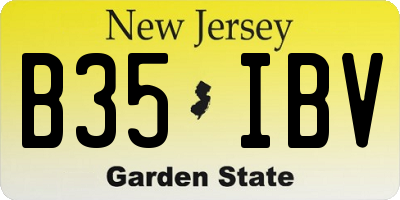 NJ license plate B35IBV