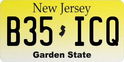 NJ license plate B35ICQ