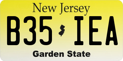 NJ license plate B35IEA