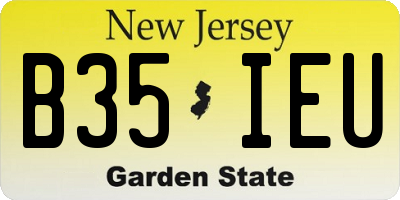 NJ license plate B35IEU