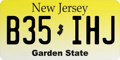 NJ license plate B35IHJ