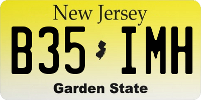 NJ license plate B35IMH