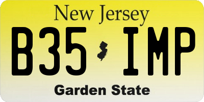 NJ license plate B35IMP