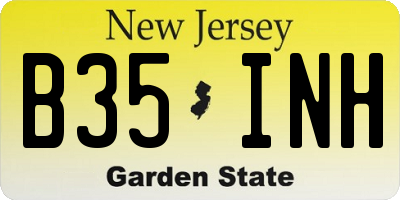 NJ license plate B35INH