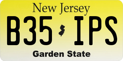NJ license plate B35IPS