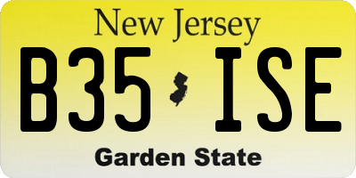 NJ license plate B35ISE
