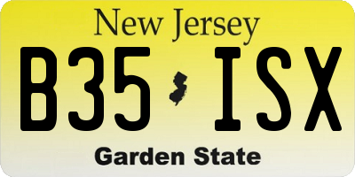 NJ license plate B35ISX