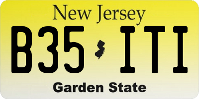NJ license plate B35ITI