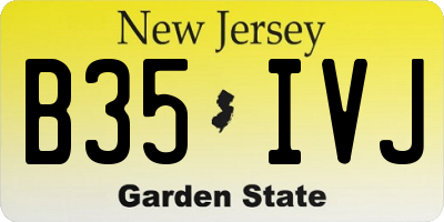 NJ license plate B35IVJ