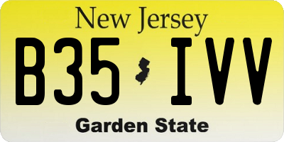 NJ license plate B35IVV