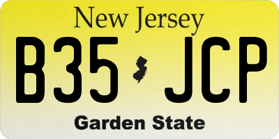 NJ license plate B35JCP