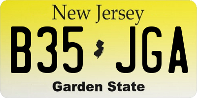 NJ license plate B35JGA
