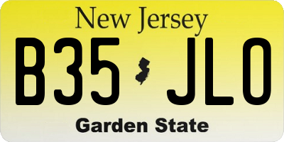 NJ license plate B35JLO