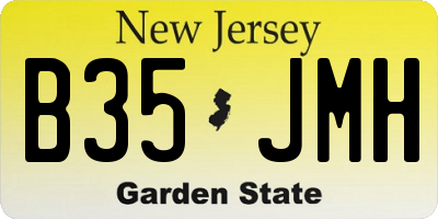 NJ license plate B35JMH