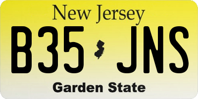 NJ license plate B35JNS