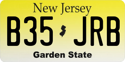 NJ license plate B35JRB