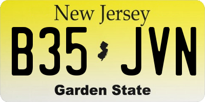 NJ license plate B35JVN