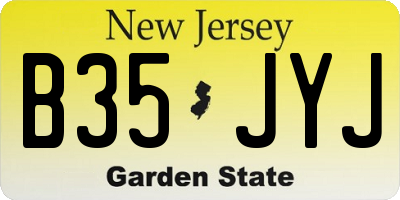 NJ license plate B35JYJ