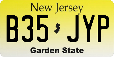 NJ license plate B35JYP